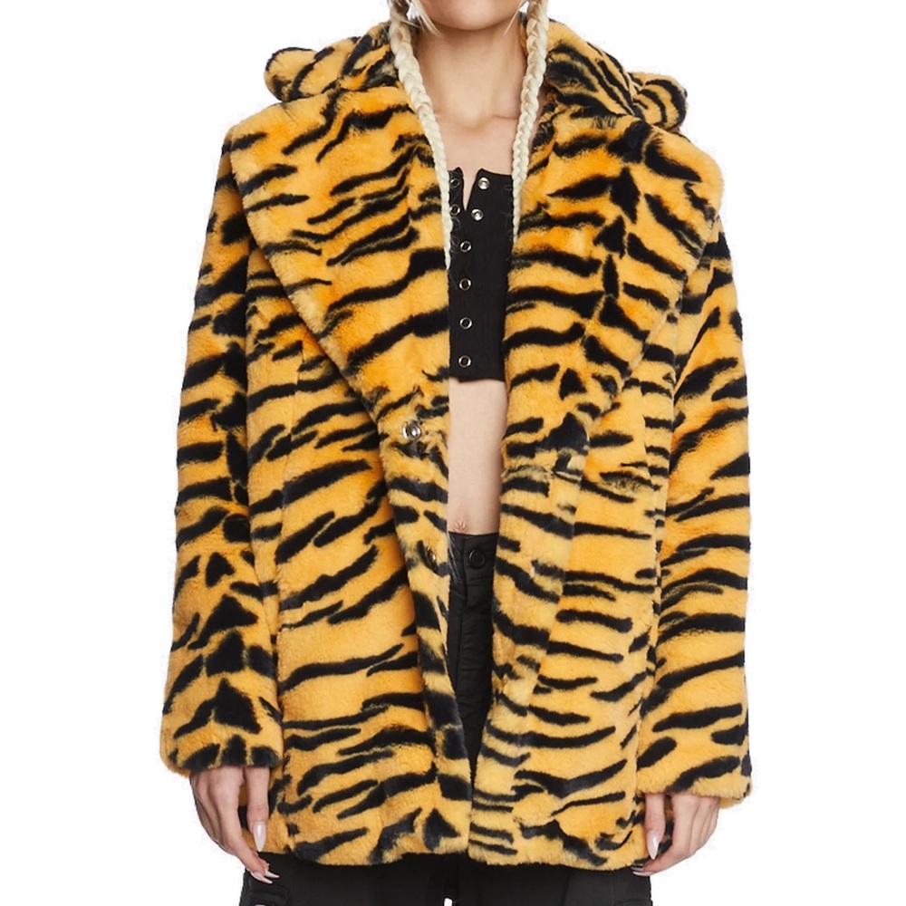 MUSTARD TIGER FUR COAT (sold out)
